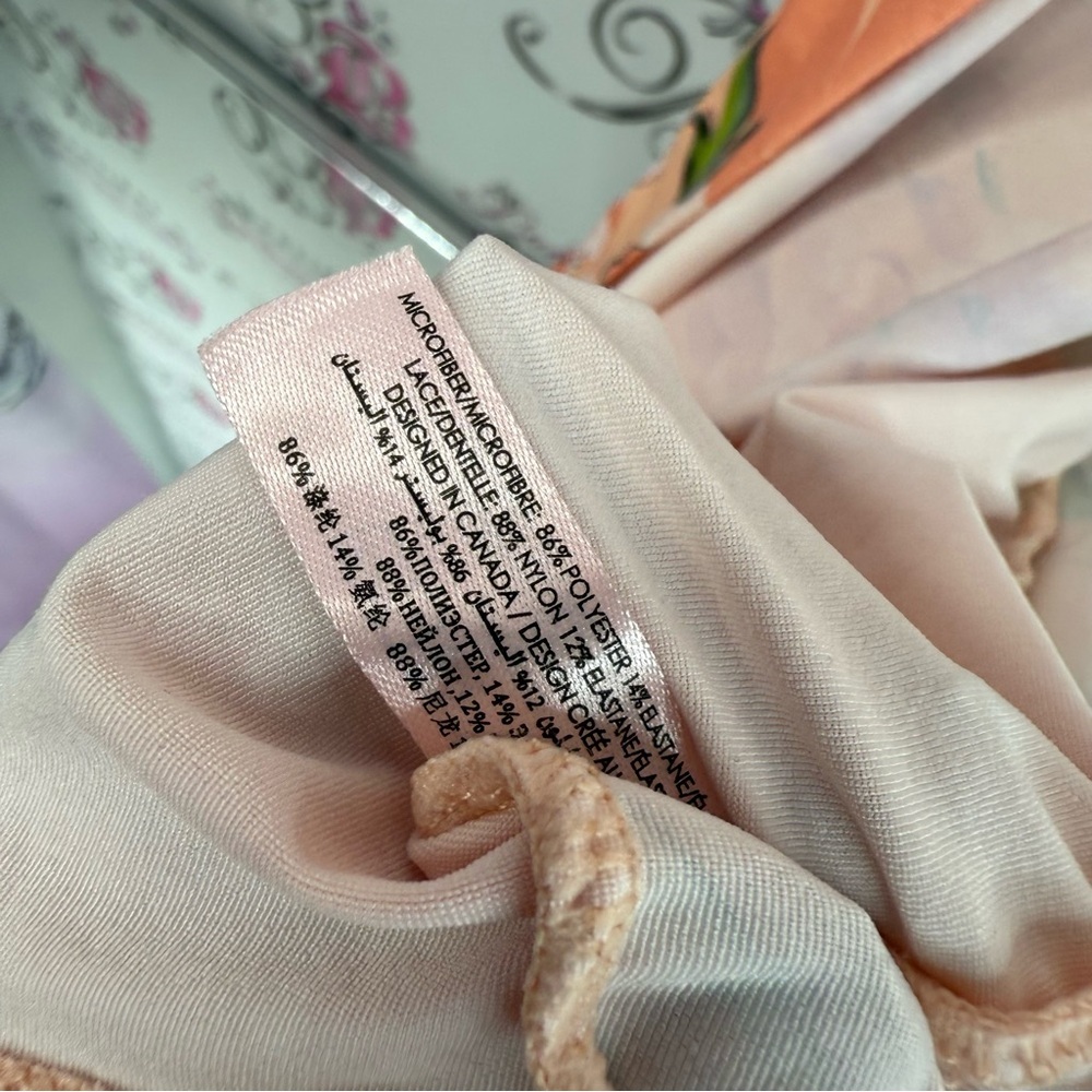 La Vie En Rose robe lace sleeves flowers Floral Kimono Robe - Peach and Pink - Picture 11 of 12